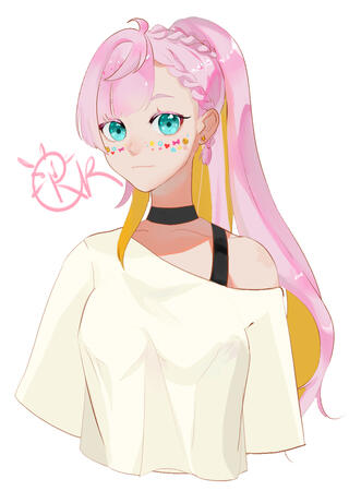 2022, Halfbody, Lineart, Color, Shading, +Vtuber Model