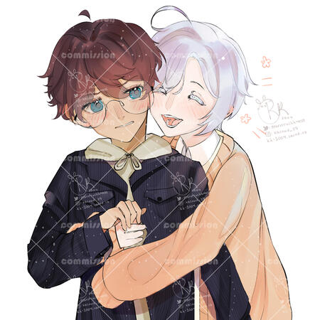 Halfbody, lineart, color, shading, render