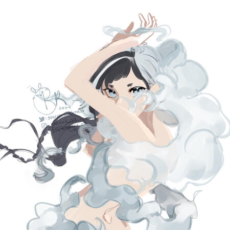 2022, Half body, Lineart, Color, Shading, +Props, -Unfinished