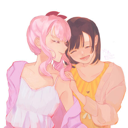 Half body, 2 Characters